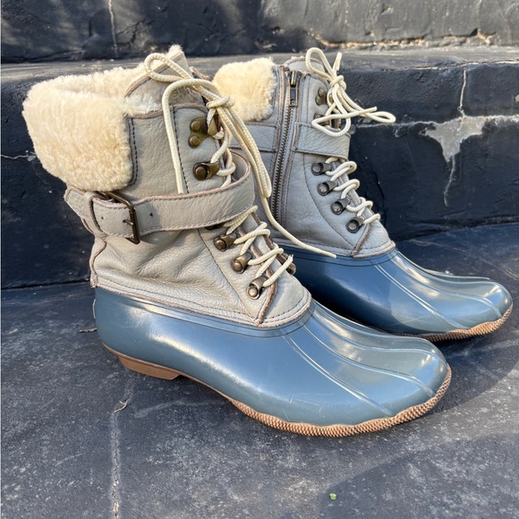 J. Crew Shoes - Sperry × J. Crew Shearwater Winter Duck
Boots Gray Blue Size 9